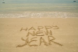 Happy New Year in Sand